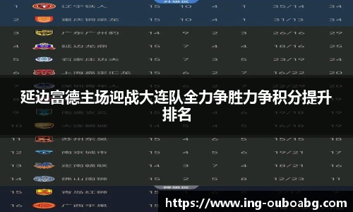 延边富德主场迎战大连队全力争胜力争积分提升排名